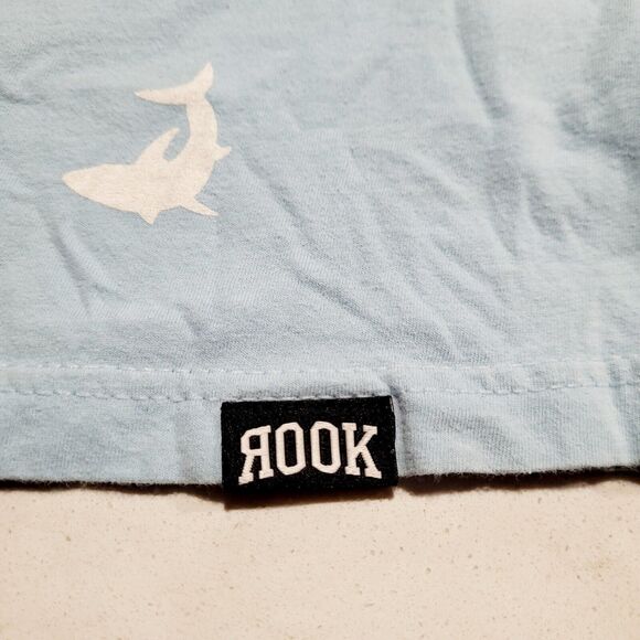 Jaws x ROOK All Over Shark Print T Shirt Men's Size L Graphic Tee EUC - Picture 7 of 8